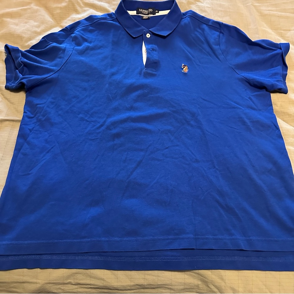 U.S. Polo Association Men's Blue Polo Shirt Luxury Feel Size XL